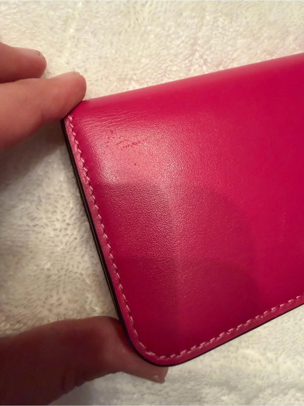 Coach Dragonfruit Leather Wallet Essential Slim Card Case